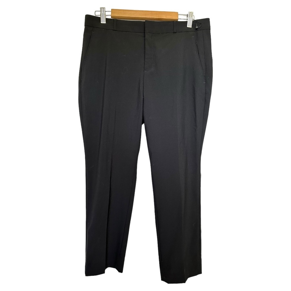 Banana Republic Ryan Slim Straight Fit Washable Wool Blend Pants Black  8 Short - Picture 13 of 14